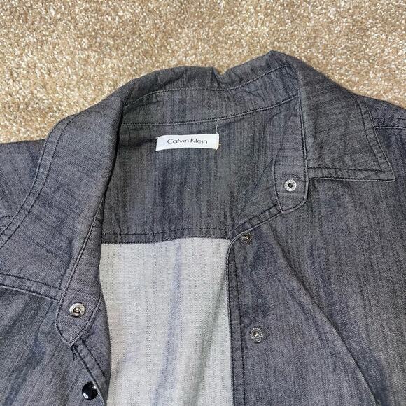 Calvin Klein Shift Dress Womens Collared Cap Sleeve Cotton Spandex Blend SZ SM - Picture 8 of 11